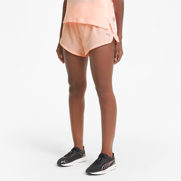 Favourite Woven 3" Women's Running Shorts, Elektro Peach
